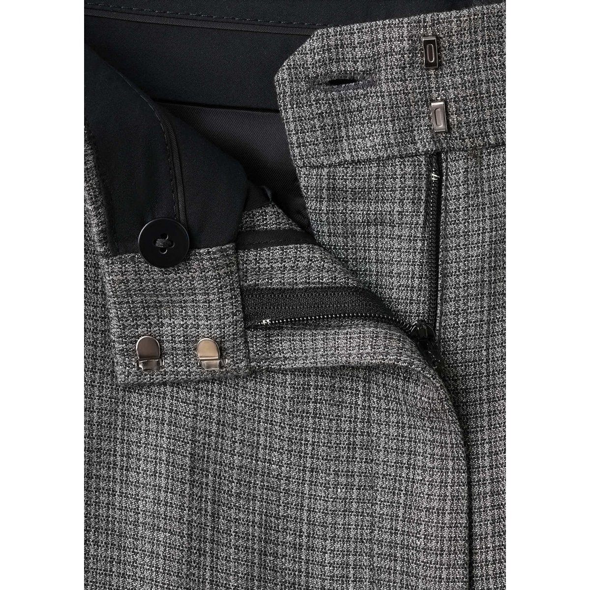 Pantalon de costume droit lin mélangé noir, MANGO