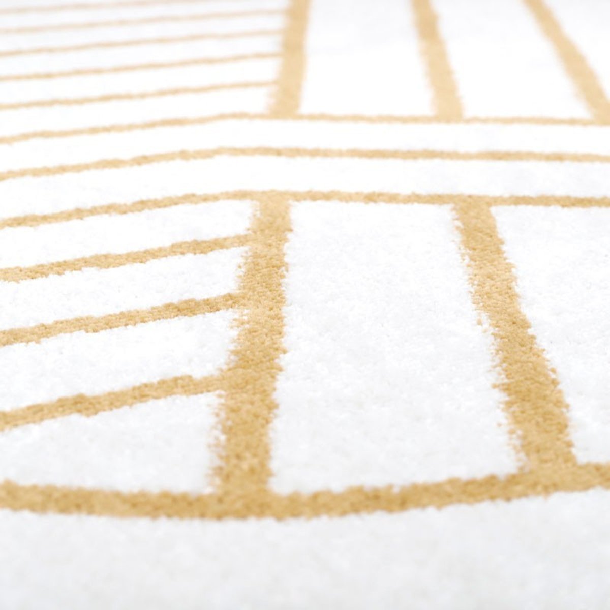 Tapis rond contemporain LUISA ecru / ocre, NATTIOT