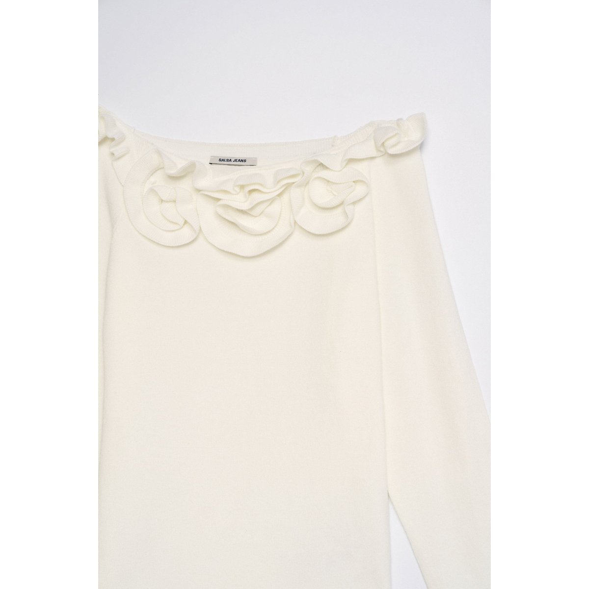 PULL À APPLIQUES FLORALES 3D beige, SALSA JEANS
