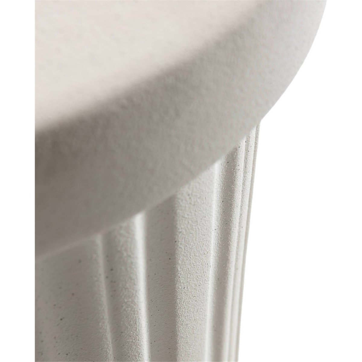 Tabouret en céramique cannelée blanc, RECOLLECTION