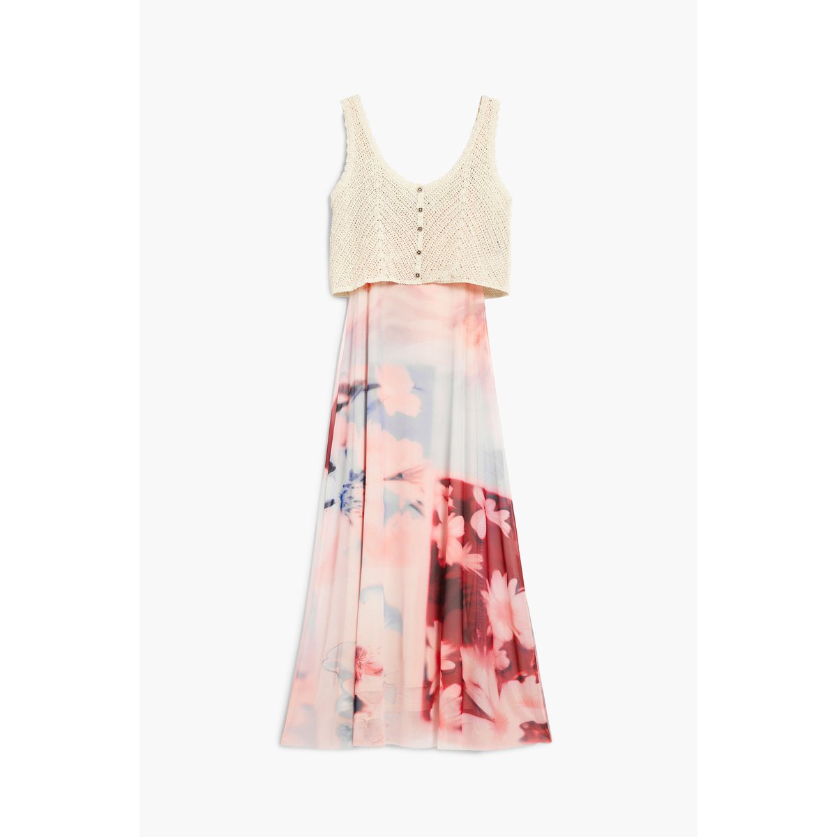 Robe combinée crochet rouge, DESIGUAL