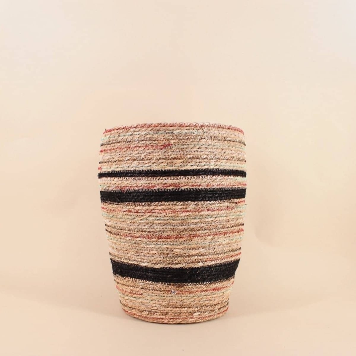 Panier haut en fibres naturelles 30x40cm beige, ORNAMI