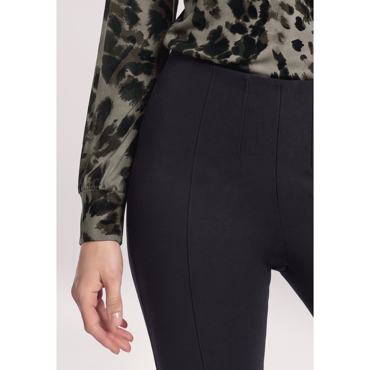 Pantalon stretch à taille élastique noir, BETTY BARCLAY