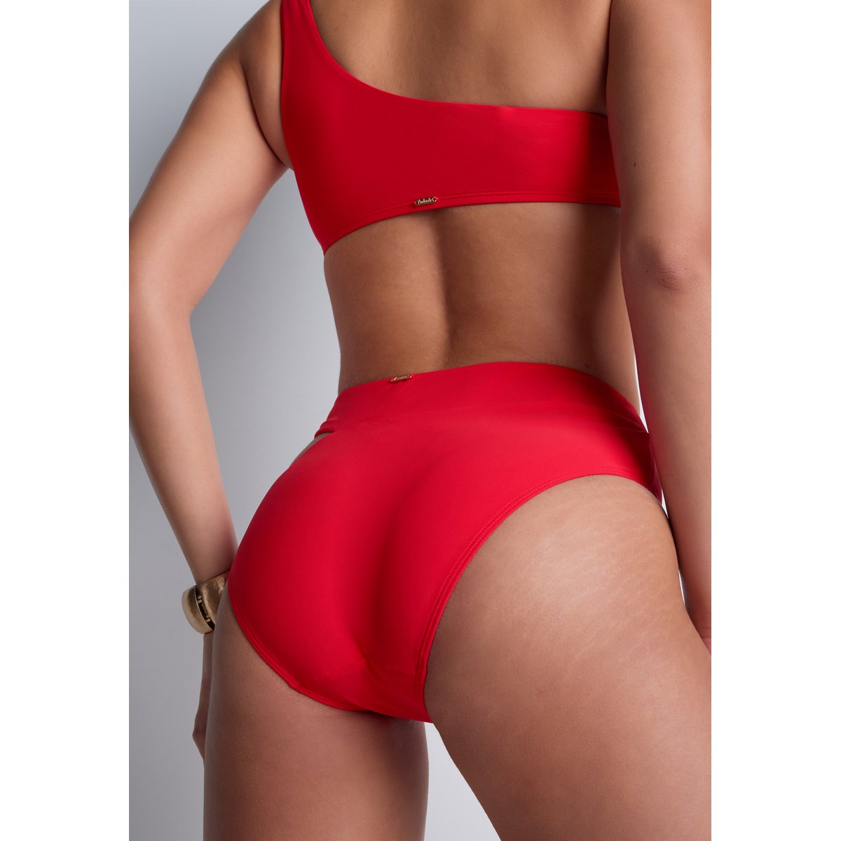 Bas de maillot de bain Culotte taille haute Summer Essence rouge, AUBADE