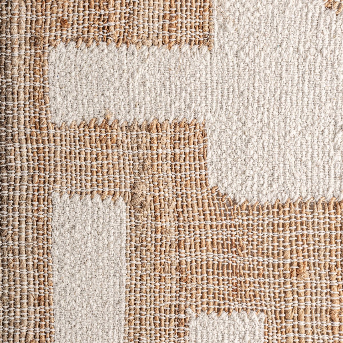 Tête de lit en jute style nordique naturel écru et bois marron, RECOLLECTION