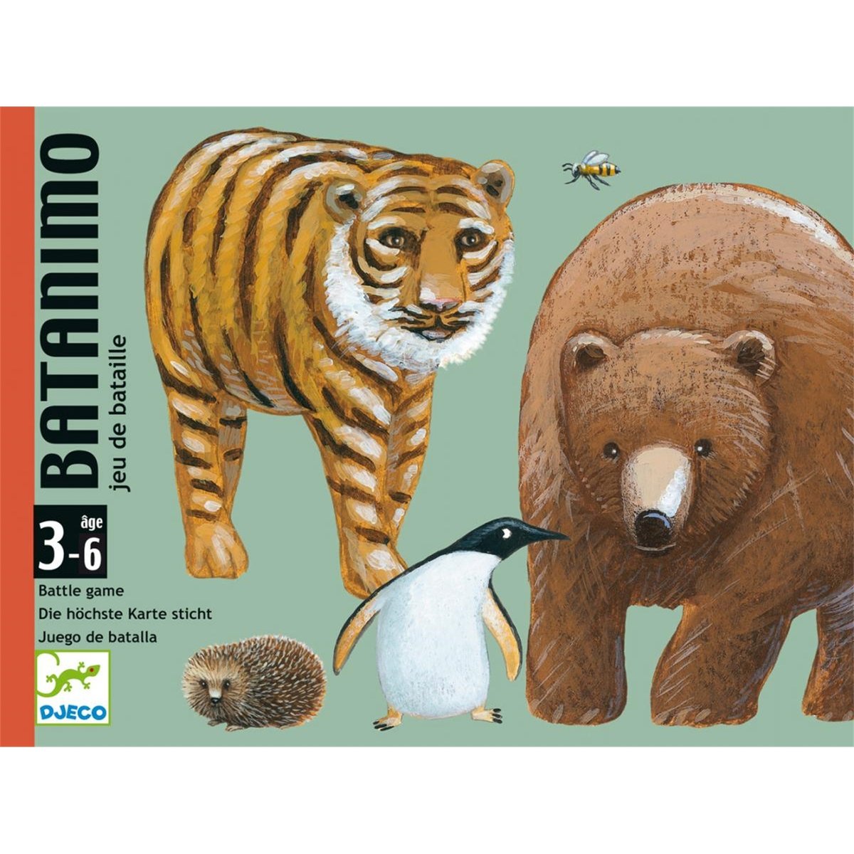 Jeu de bataille - Batanimo - Jeu de cartes multicolore, DJECO