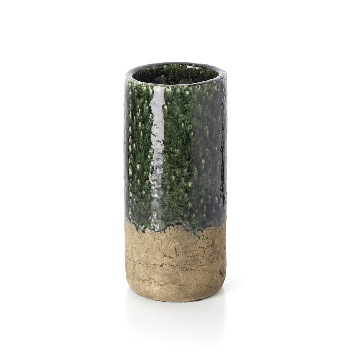 Vase en grès cérame MOSS vert forêt, BAZAR BIZAR