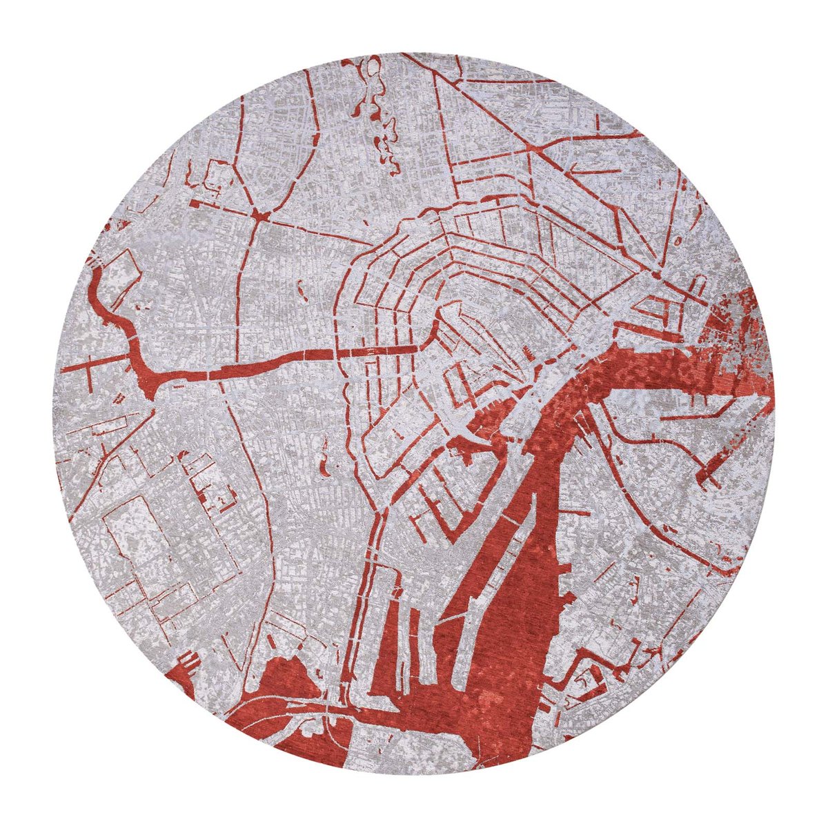 Tapis intérieur/extérieur tissé plat ORANGE CITY rouge, NOVATREND