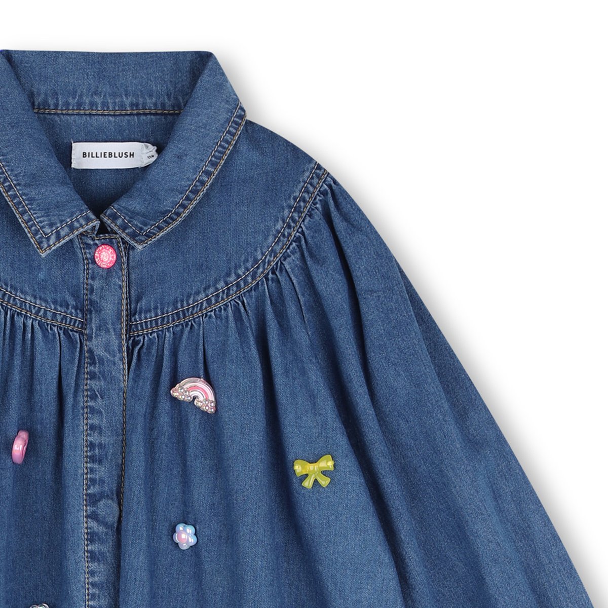 Robe en denim stone pousse, BILLIEBLUSH