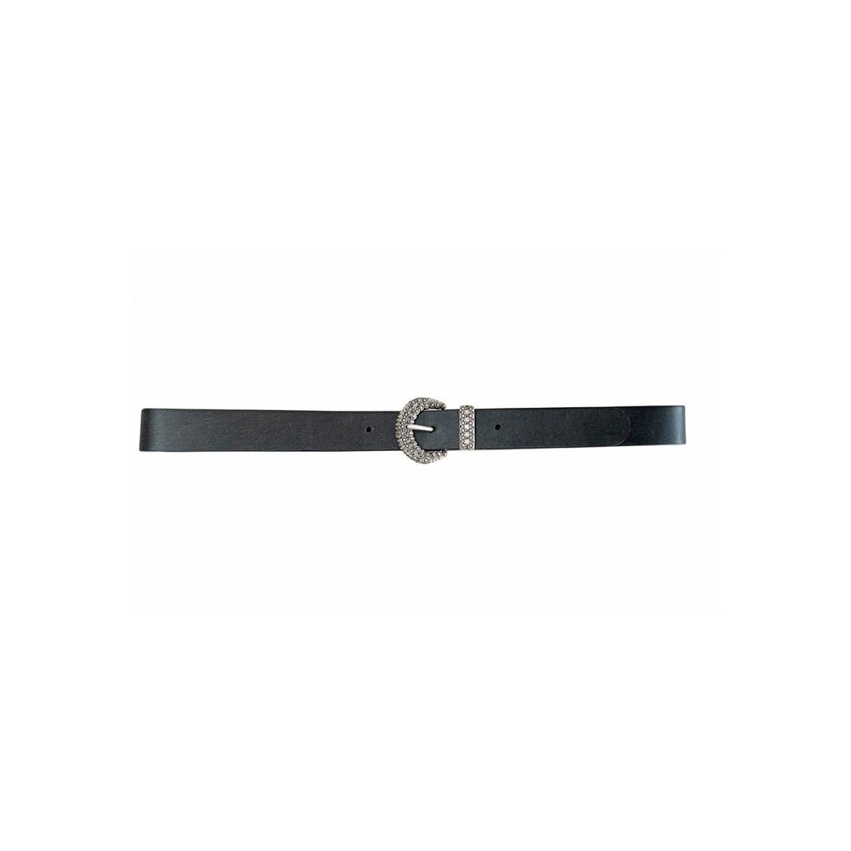 Ceinture adora femme en cuir à boucle strassée ADORA noir, DEELUXE