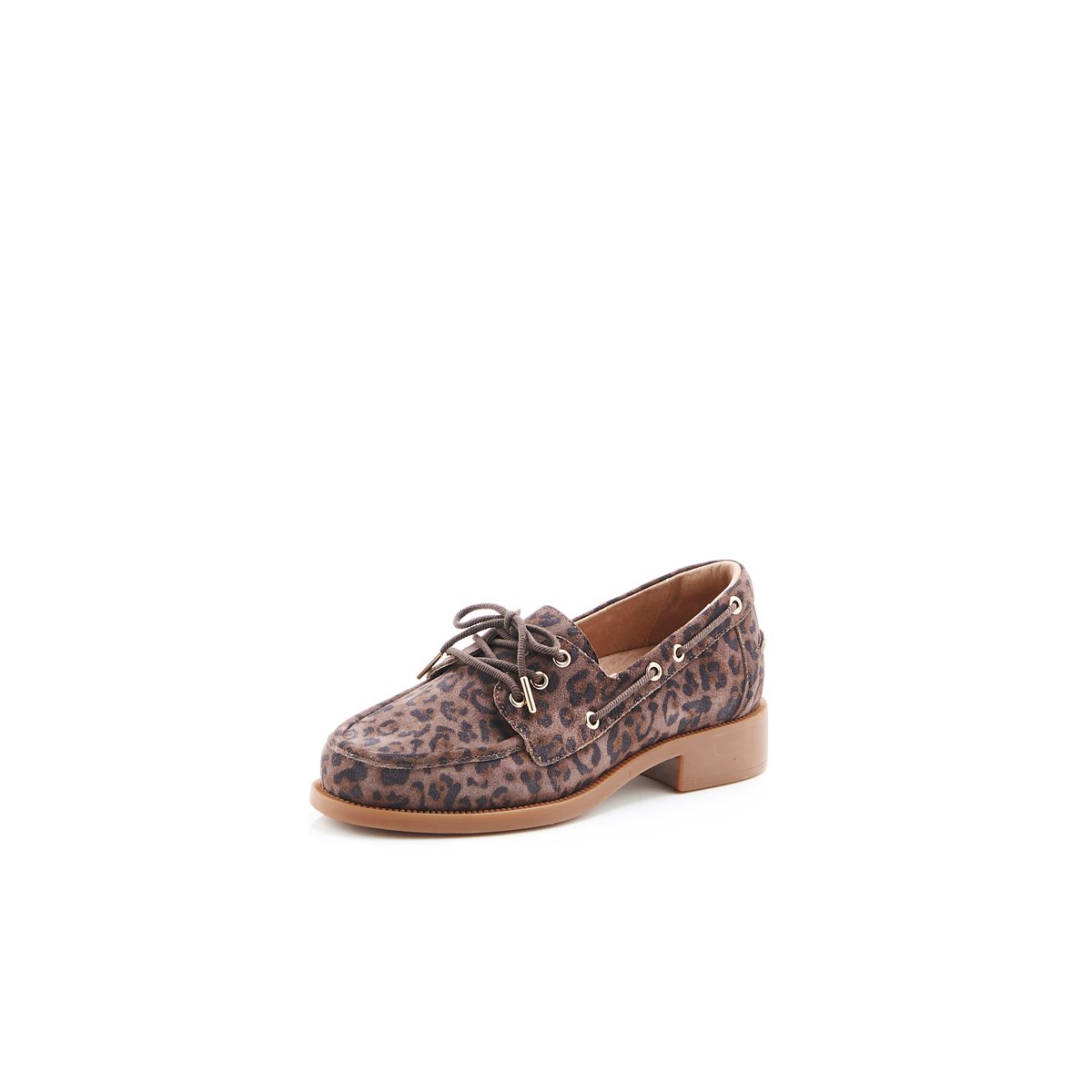 Mocassins bateau Amortyl marron animalier, DAMART