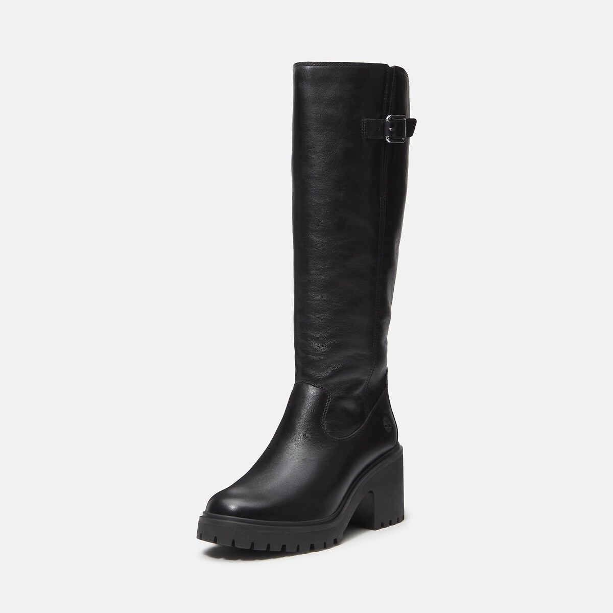 Bottes à talons en cuir Stine Heights Tall Zip Up noir, TIMBERLAND