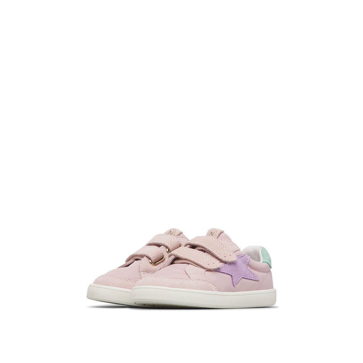 Sneakers pieds nus en cuir et tissu BAREFOOT ZUNKI VL. rose-bleu ciel-, NATURINO