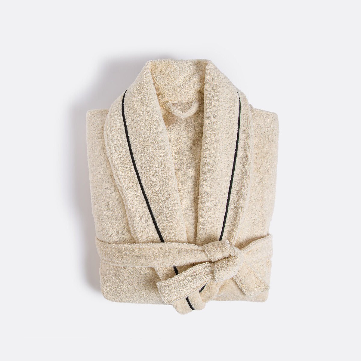 Peignoir adulte châle en coton peigné 400 g/m2, Victor ivoire, LA REDOUTE INTERIEURS