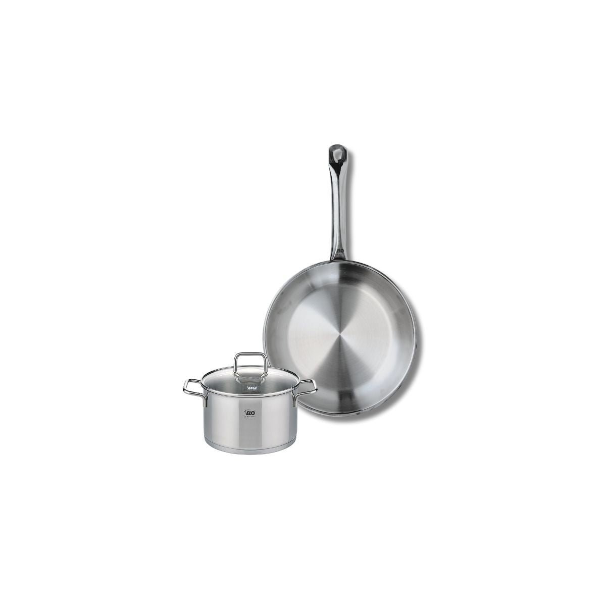 Batterie de cuisine 1 poêle 24cm + 1 faitout 14cm PROFI CITRIN gris, ELO