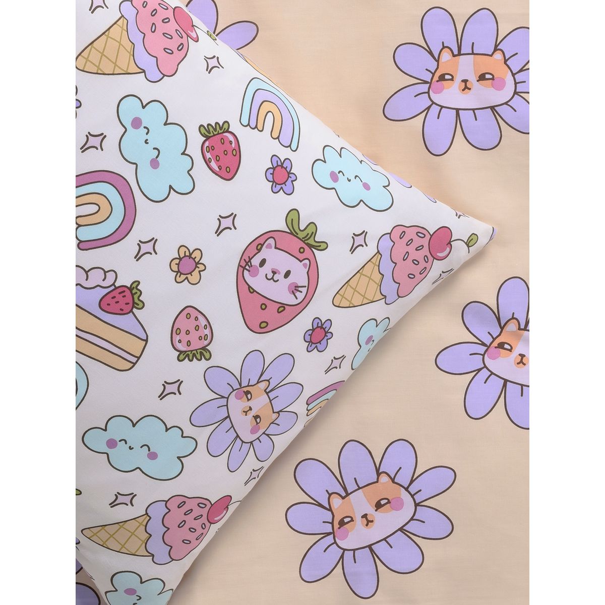 Housse de couette/taies d’oreiller, lot 2 personnage kawaii, NEXT