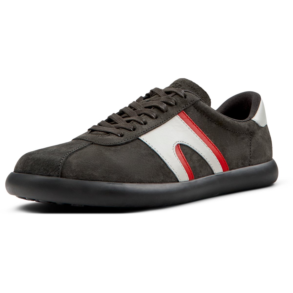 Baskets Pelotas Summer en cuir suède gris foncé 2, CAMPER