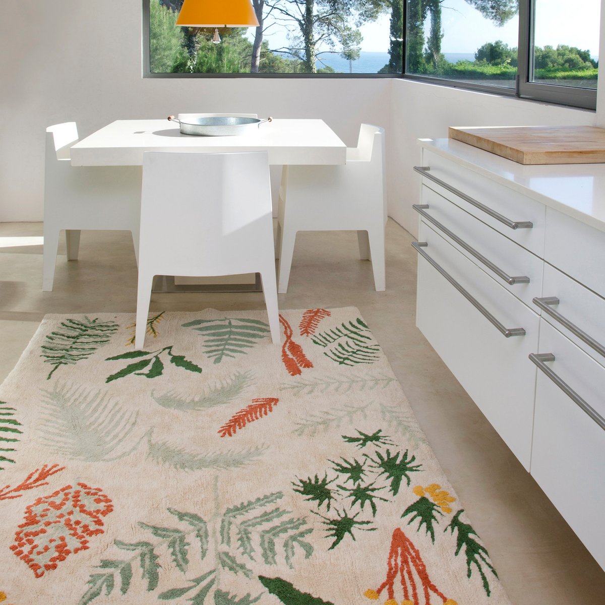 Tapis Rectangulaire en coton Plantes Botaniques PLANTS multicolore, LORENA CANALS
