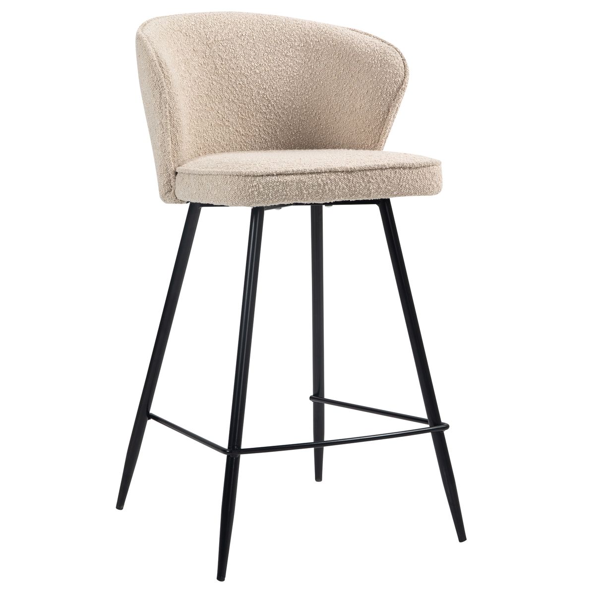 Chaise snack effet laine bouclette sable, ZAGO