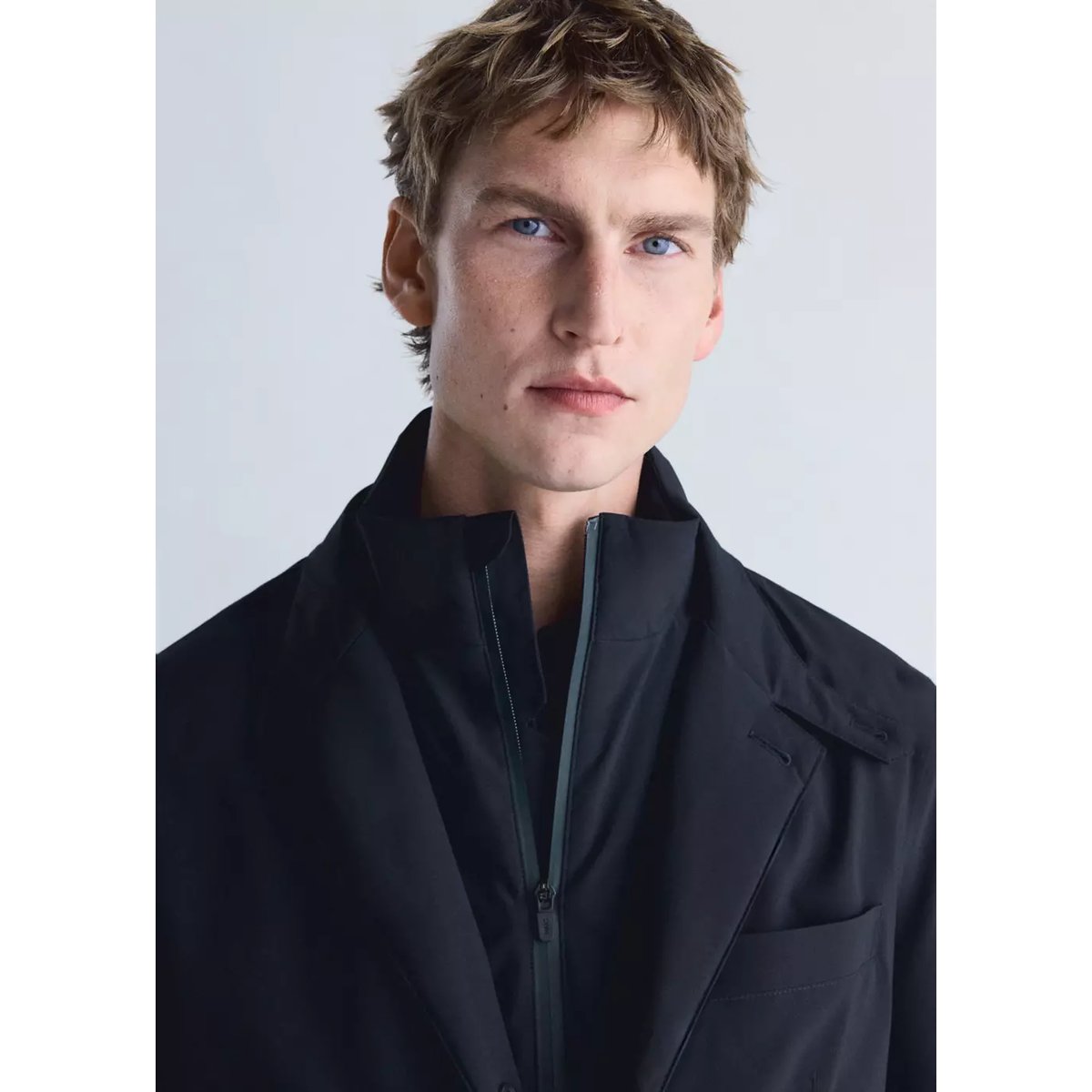 Veste format compact matelassée waterproof Thermolite® bleu nuit, MANGO MAN