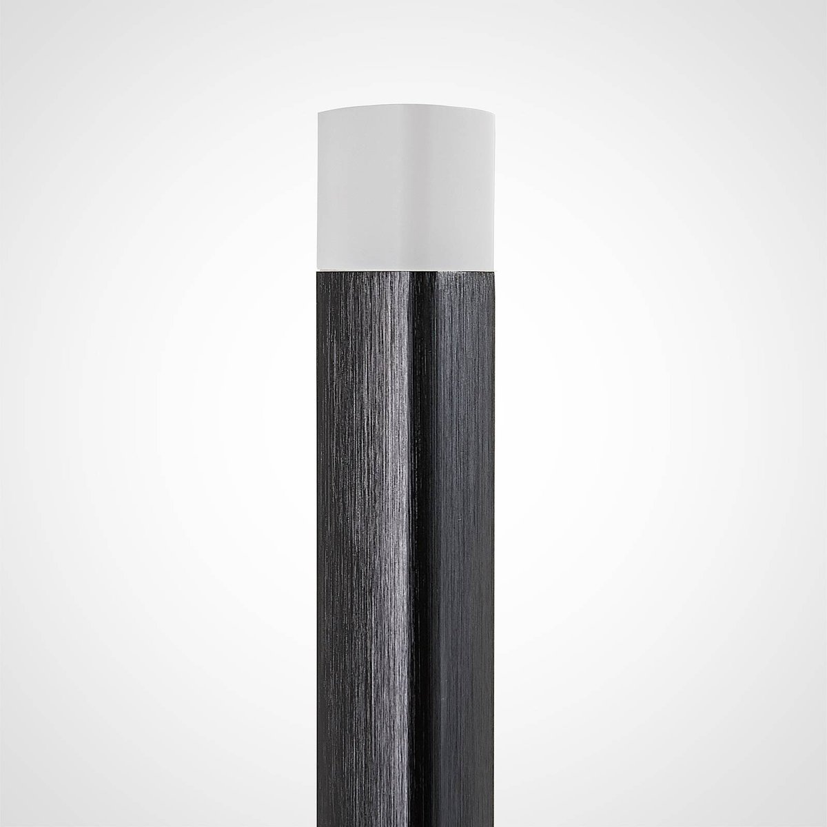Lampadaire en métal moderneLED, Stoika noir, aluminium, brun café, LUCANDE