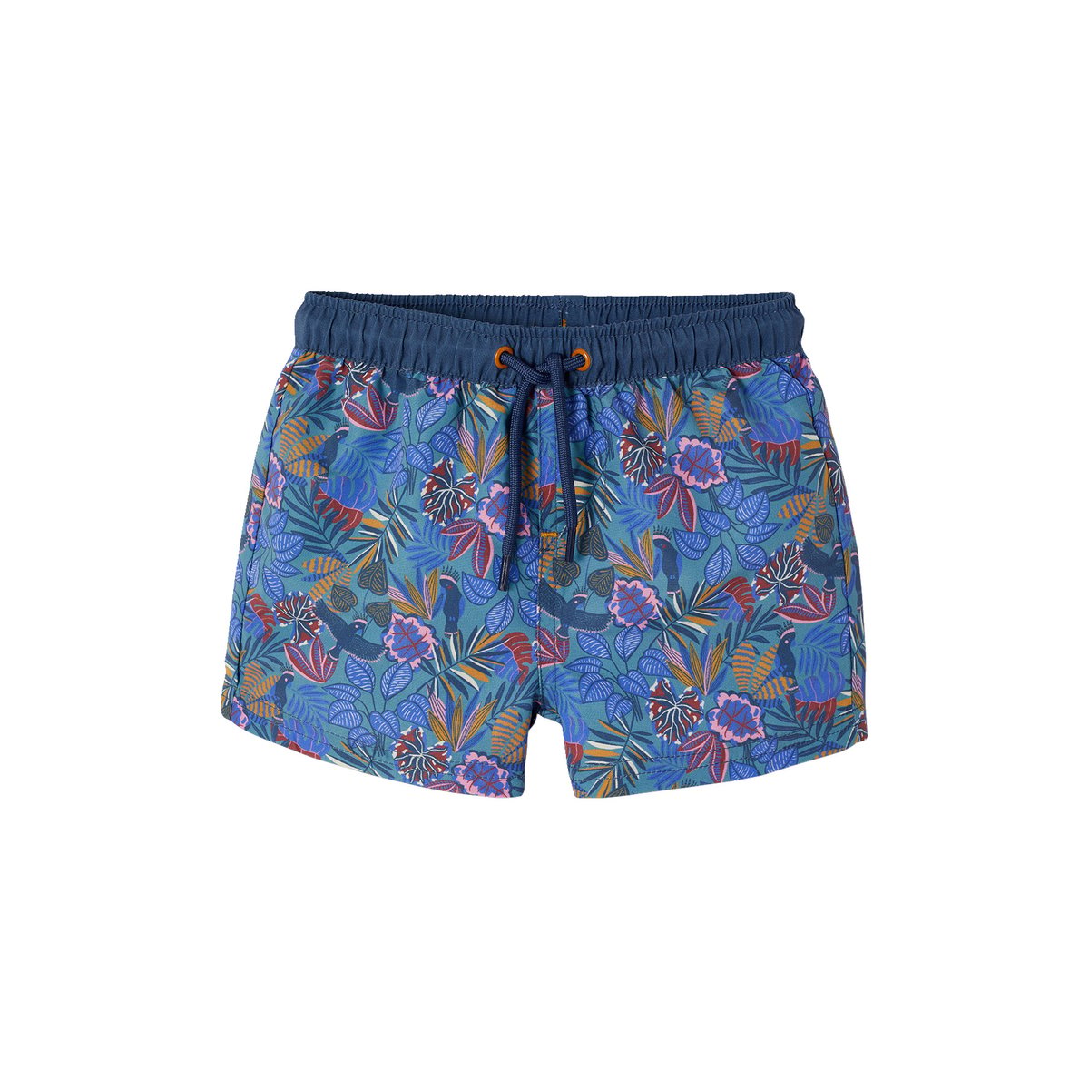 Short de bain bébé capsule Liberty bleu, VERTBAUDET