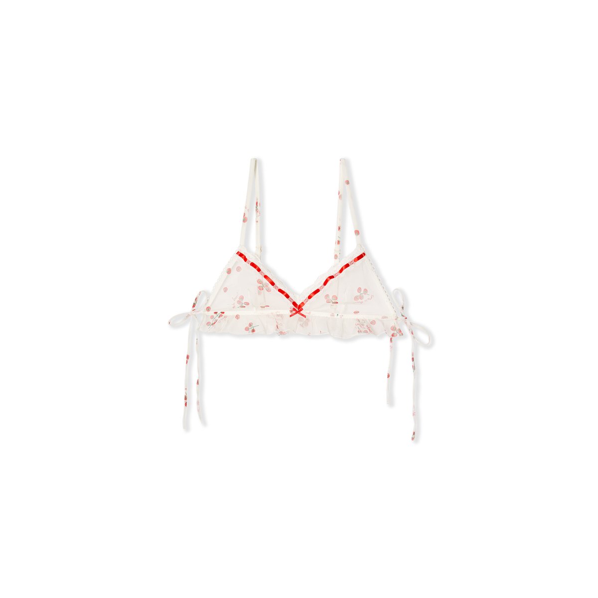 Soutien-gorge brassière en tulle à motifs AROME blanc, ETAM