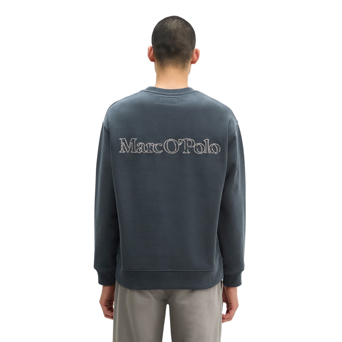 Sweat-shirt relaxed en coton bio régénéré bleu, MARC O'POLO