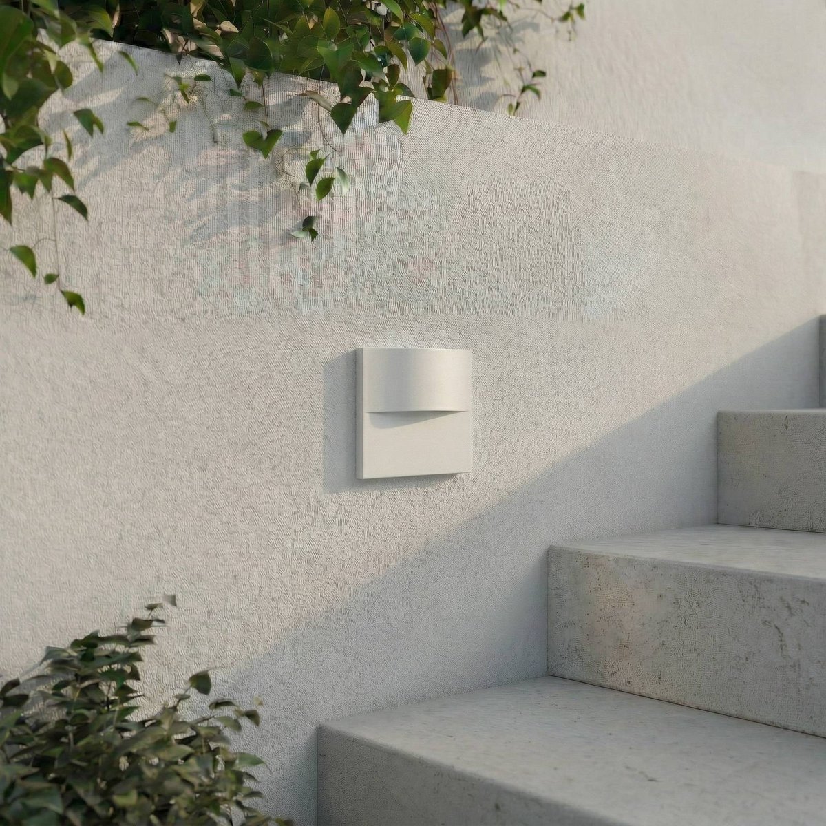Applique extérieure en aluminium moderneLED blanc, LINDBY