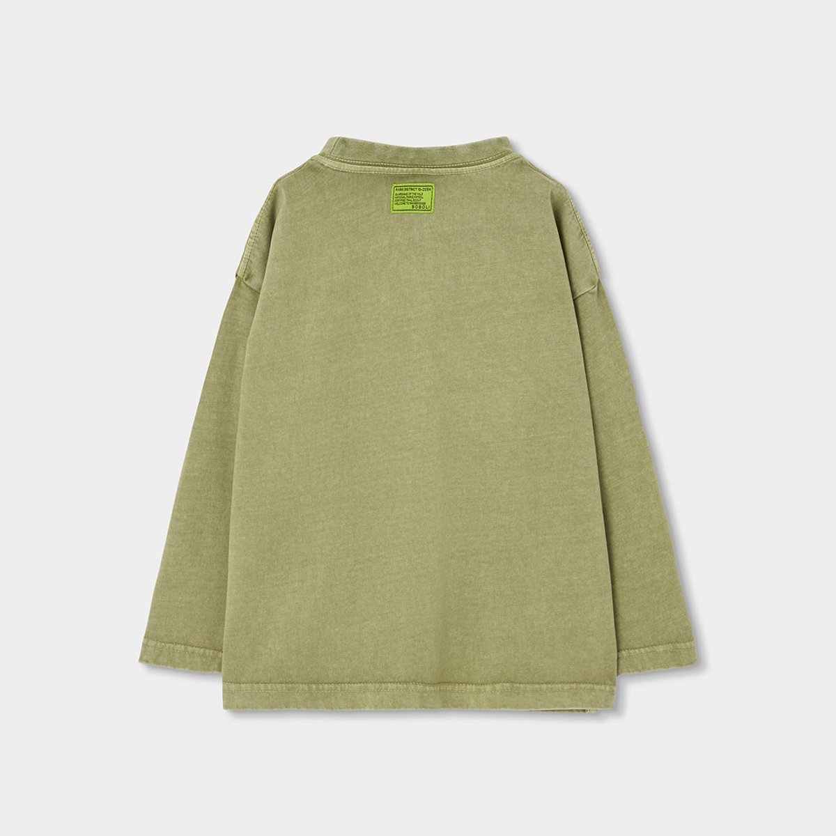 T-shirt garçon maille imprimé élan vert, BOBOLI