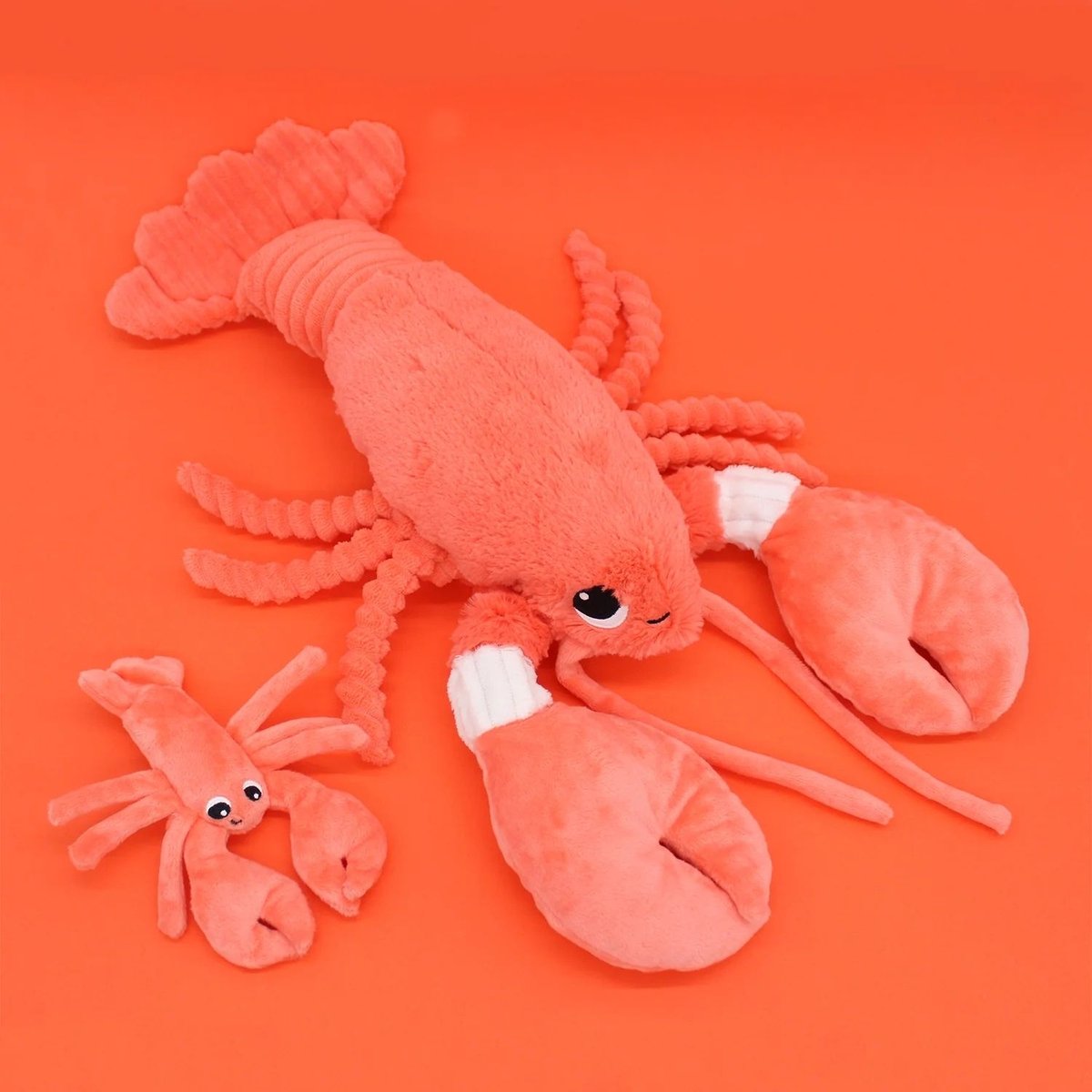 Peluche Iloveyou maman et bébé orange, noir, blanc, LES DEGLINGOS