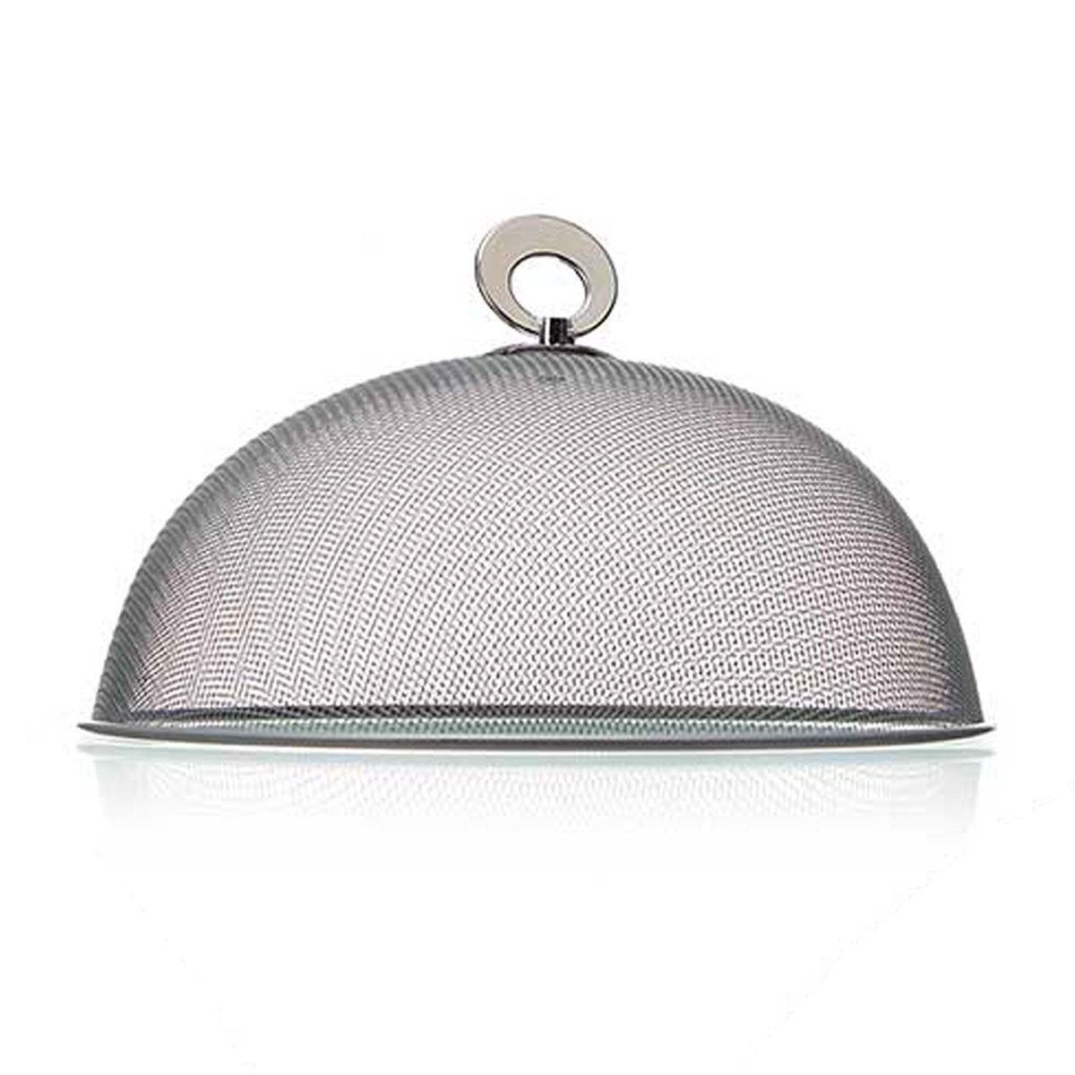 Cloche alimentaire en métal chromé 25x25x9.5cm chrome/inox, WADIGA
