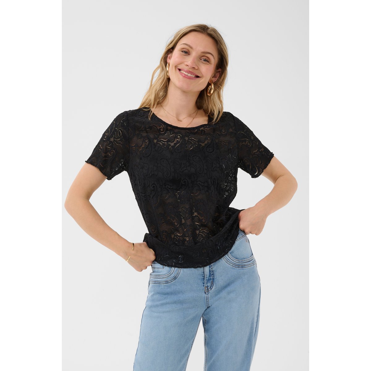 T-shirt à manches courtes noir pitch black, CREAM