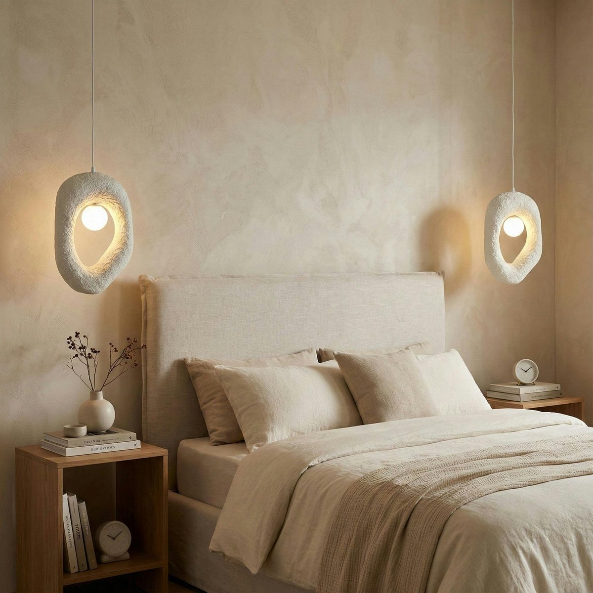 Suspension anneau organique design NOXIS blanc, PIER IMPORT