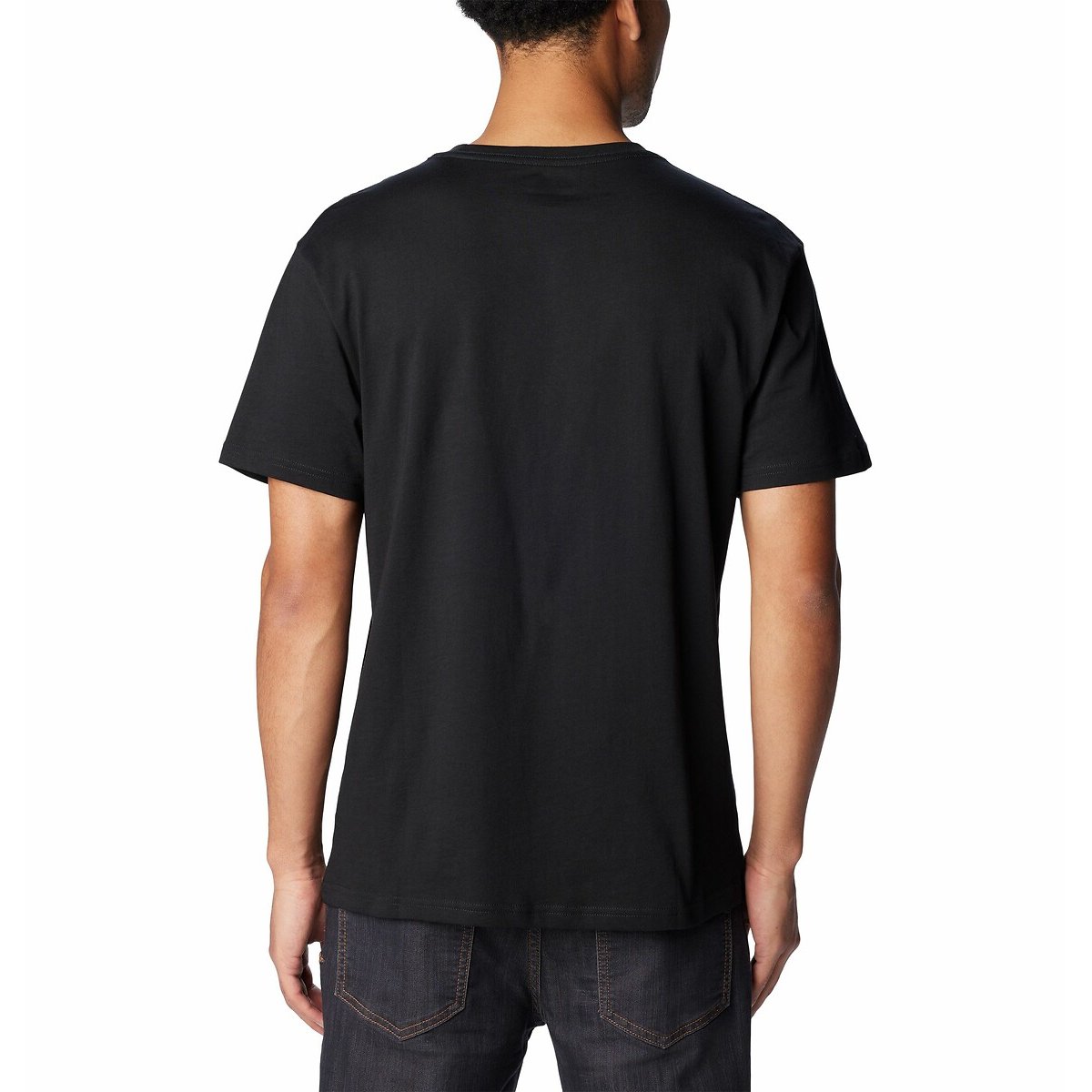 Essential Short Sleeve T-Shirt with Chest Logo Print black, COLUMBIA