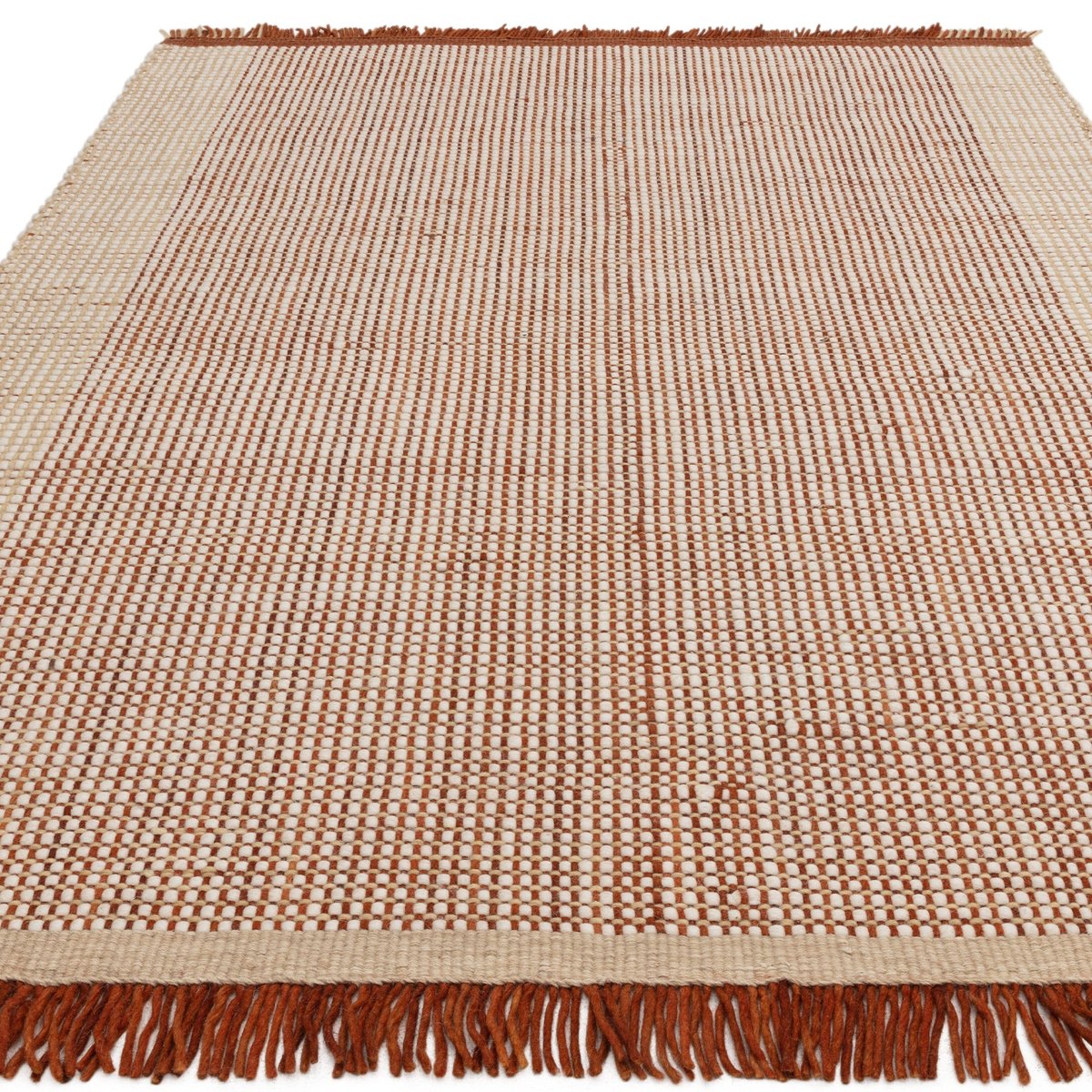 Tapis moderne en laine tissé main ELYSIUM rouge, NOVATREND