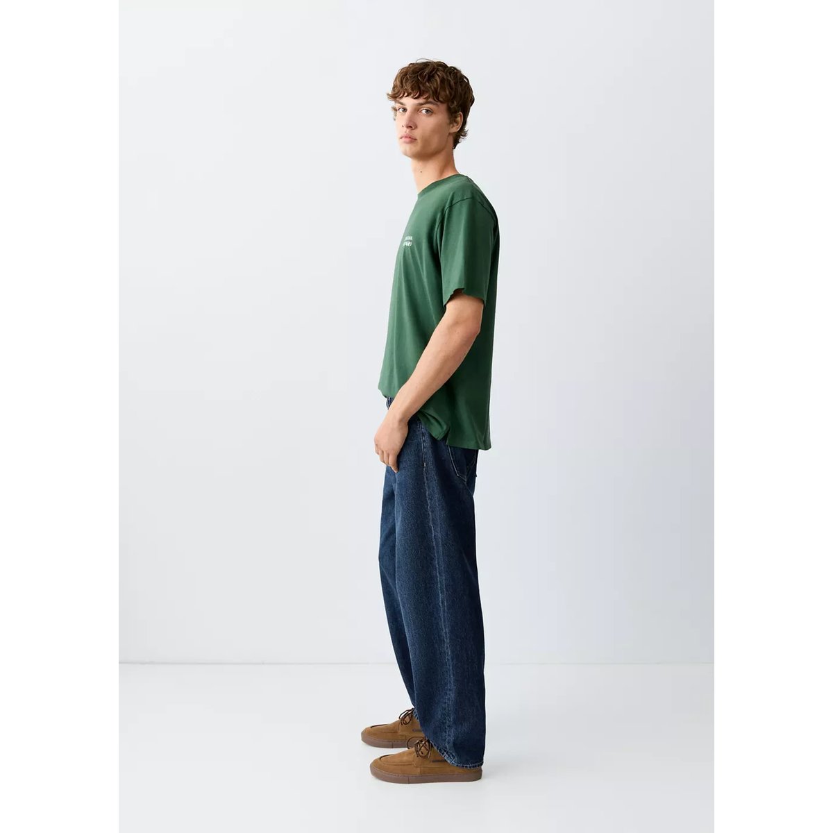 Jean relaxed-fit bleu foncé, MANGO TEEN