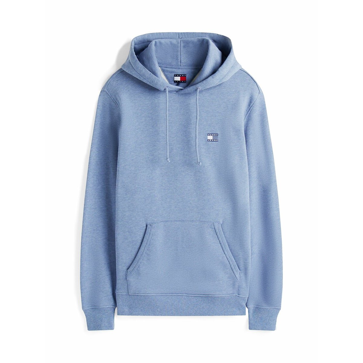 Hoodie met badge logo blauw, TOMMY JEANS
