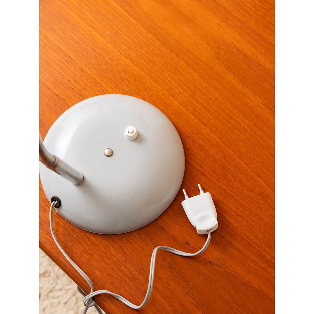 Lampe vintage industrielle émaillée grise Julia N°1067 - Bon état gris, DEBONGOUT