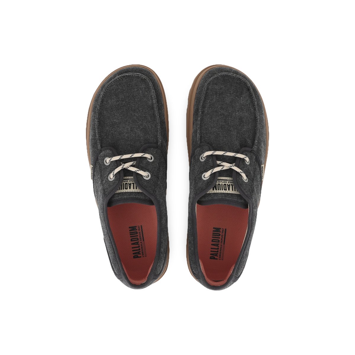 Baskets basses en coton DUNELITE MOC CUSH noir-black, PALLADIUM