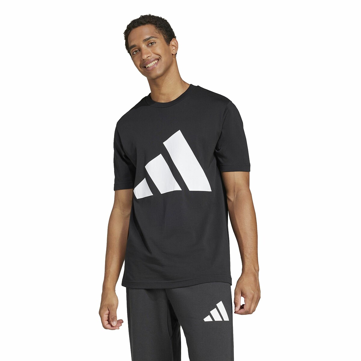 T-shirt grand logo Essentials noir, ADIDAS SPORTSWEAR