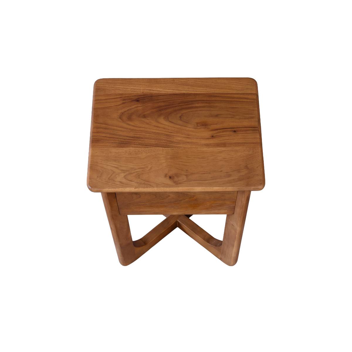 Table de chevet avec tiroir en bois de manguier ZORAN bois clair, MADE IN MEUBLES