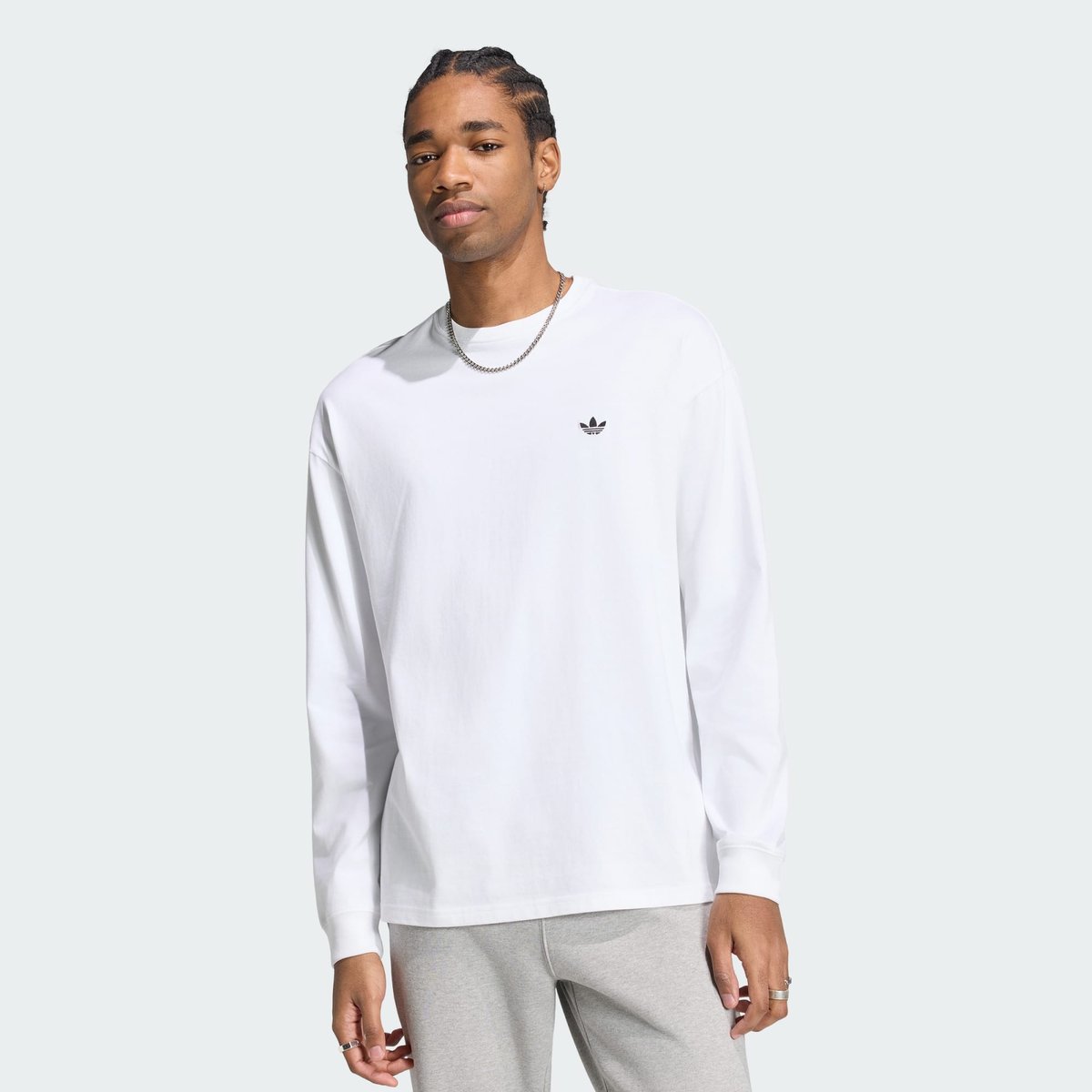 T-Shirt Manches Longues Trèfle Essentials T-Shirt Manches Longues Trèfle Essentials white, adidas Originals