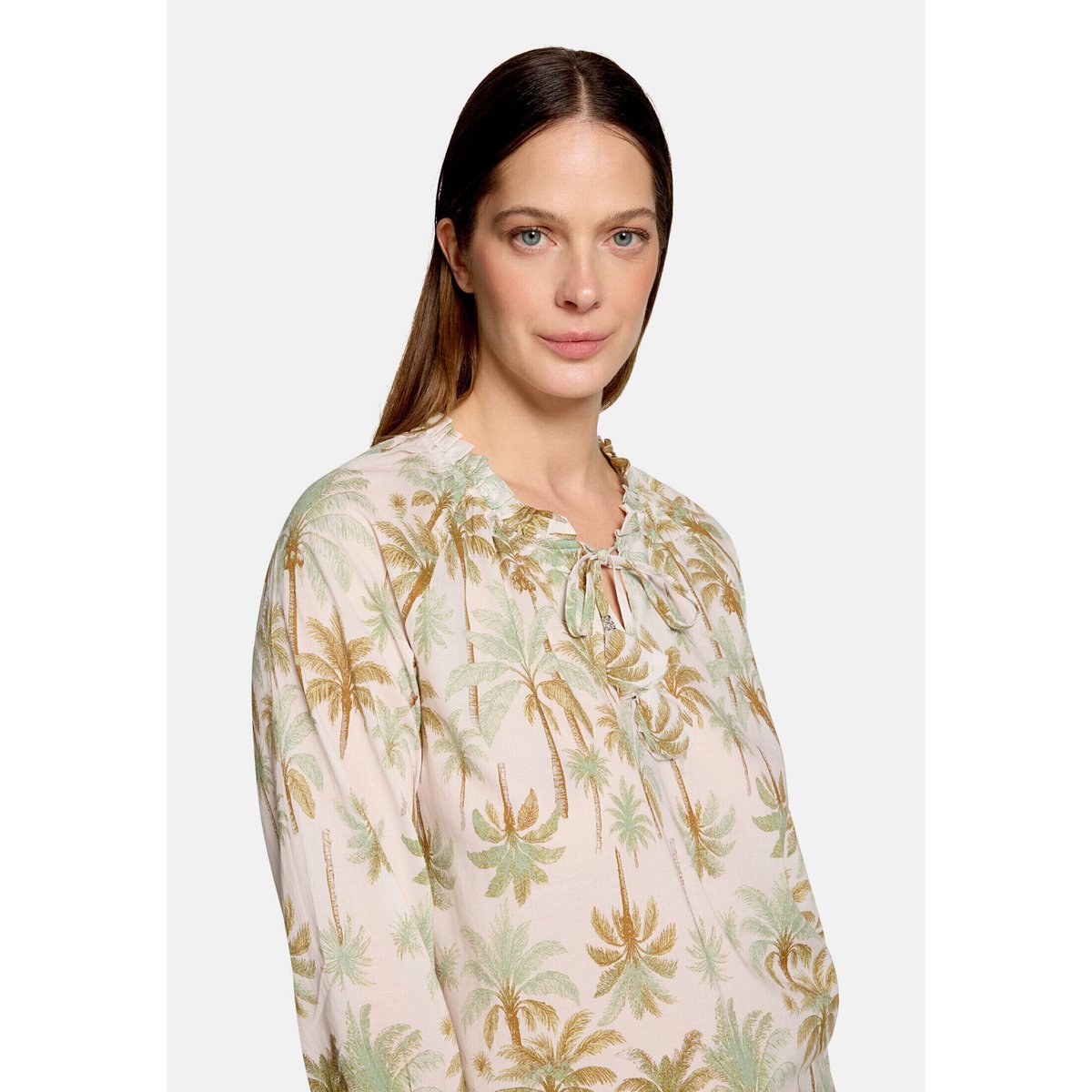 Blouse casual à fronce nature/green, CARTOON