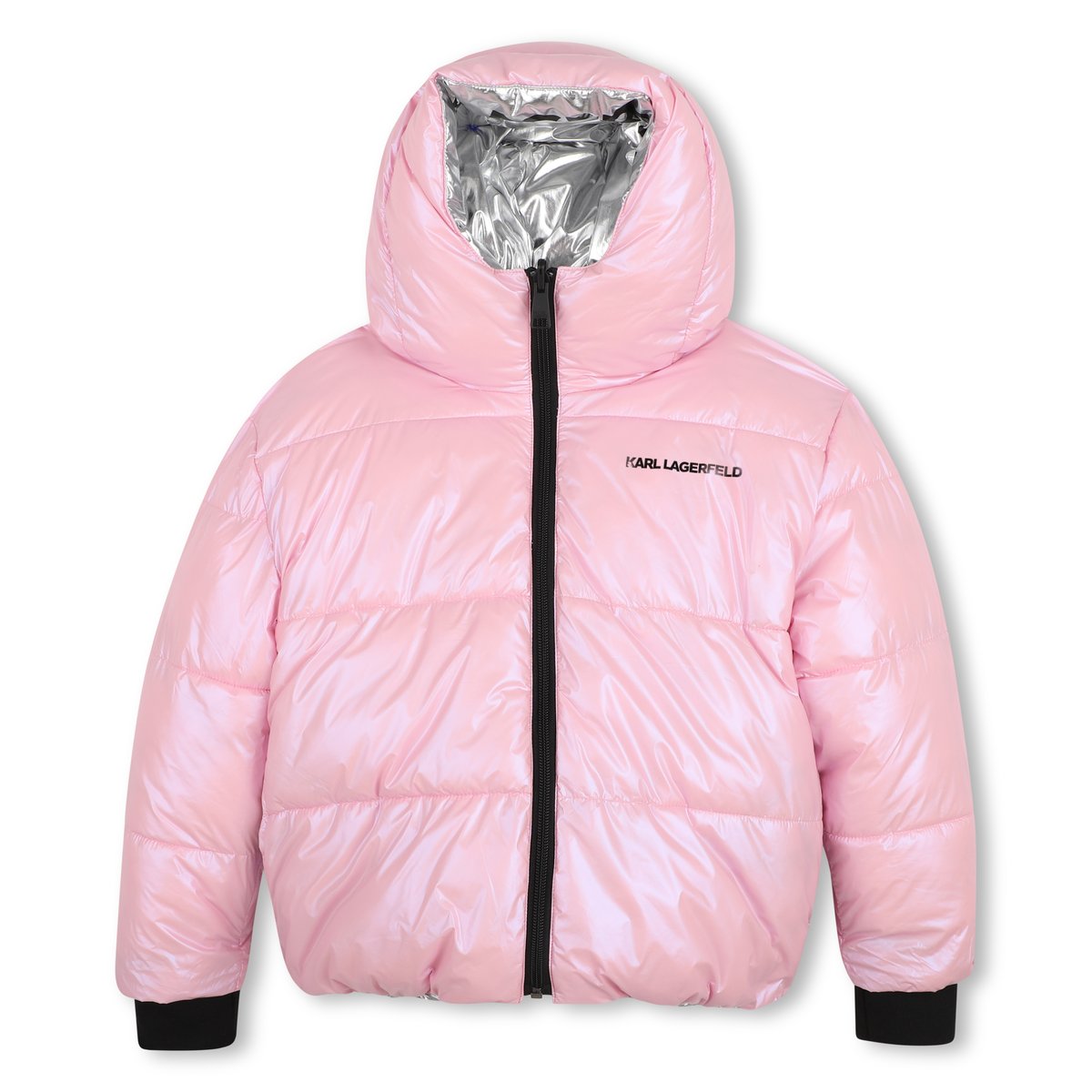 Doudoune réversible rose gris, KARL LAGERFELD KIDS