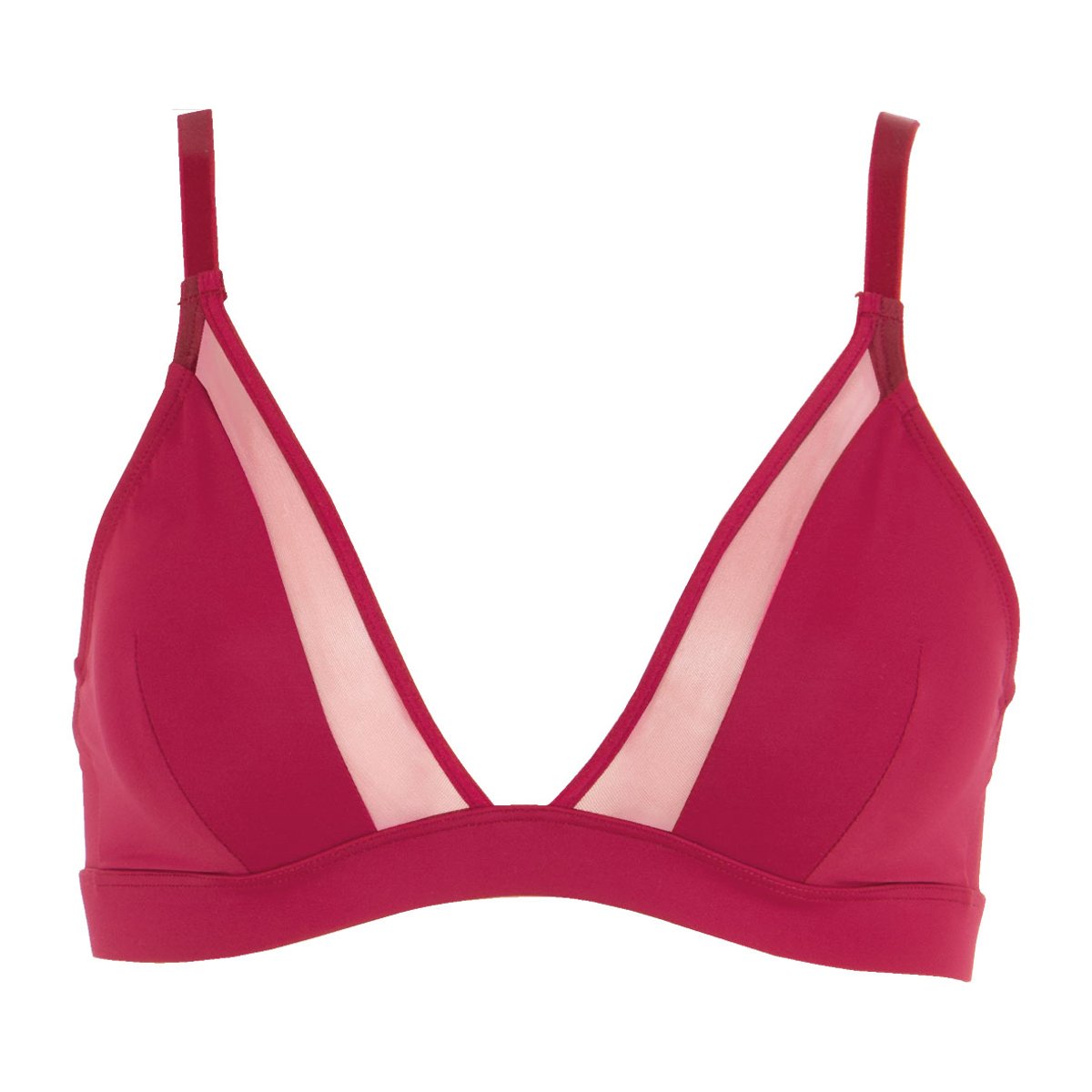 Soutien-gorge triangle Graphic Tulle rose foncé, ATHENA