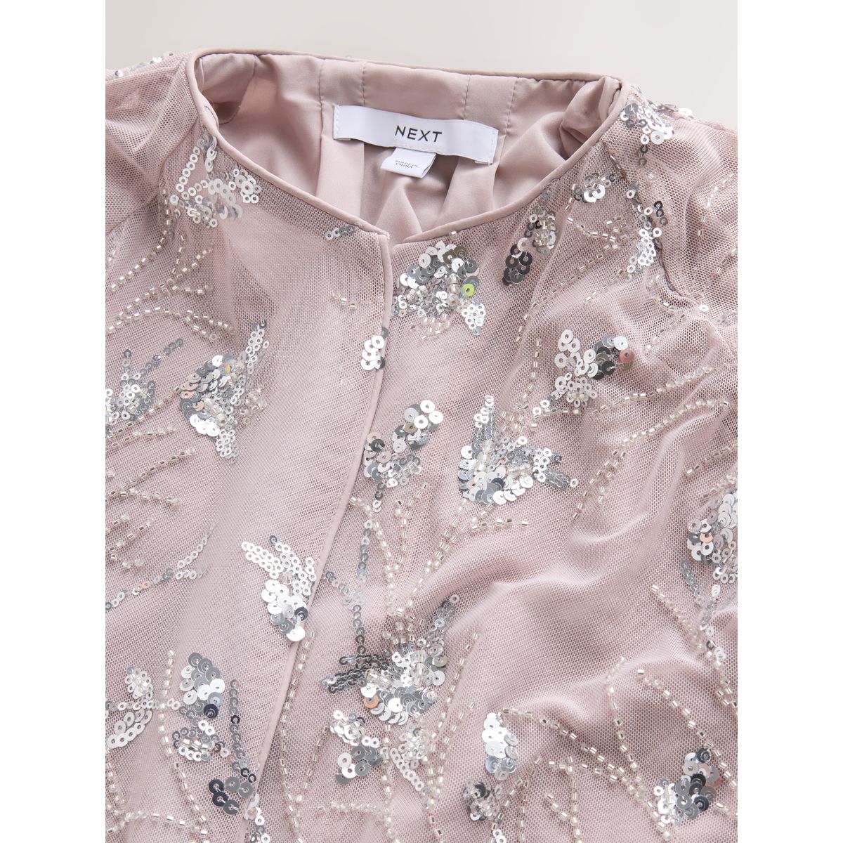Blouson aviateur argent à sequins, NEXT