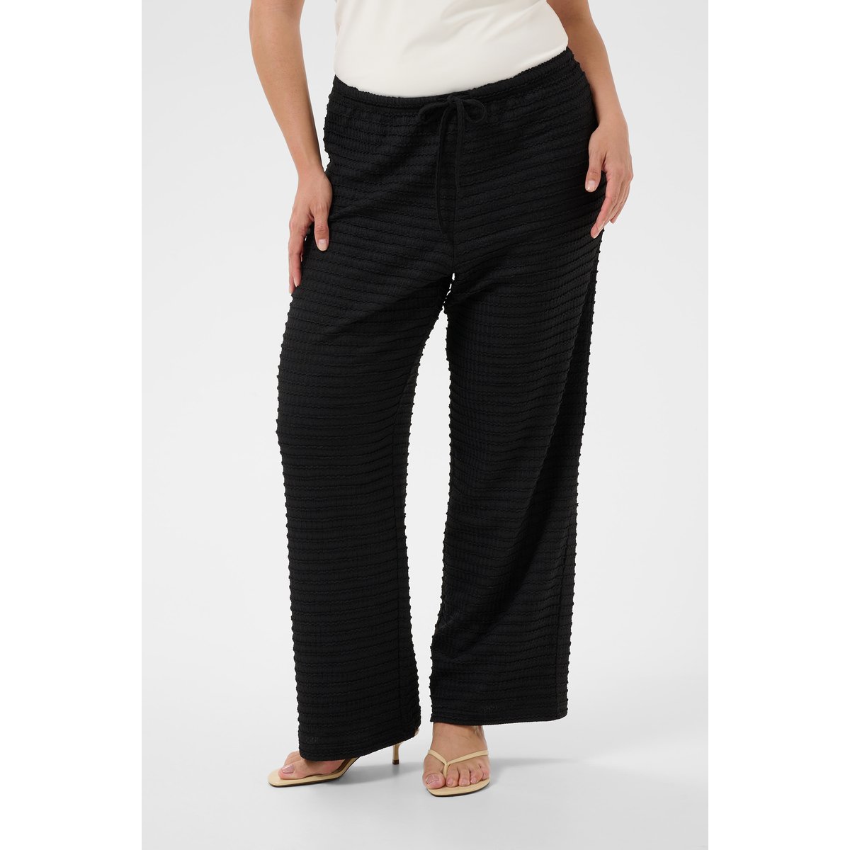 Pantalon Tricoté noir black deep cc., KAFFE CURVE