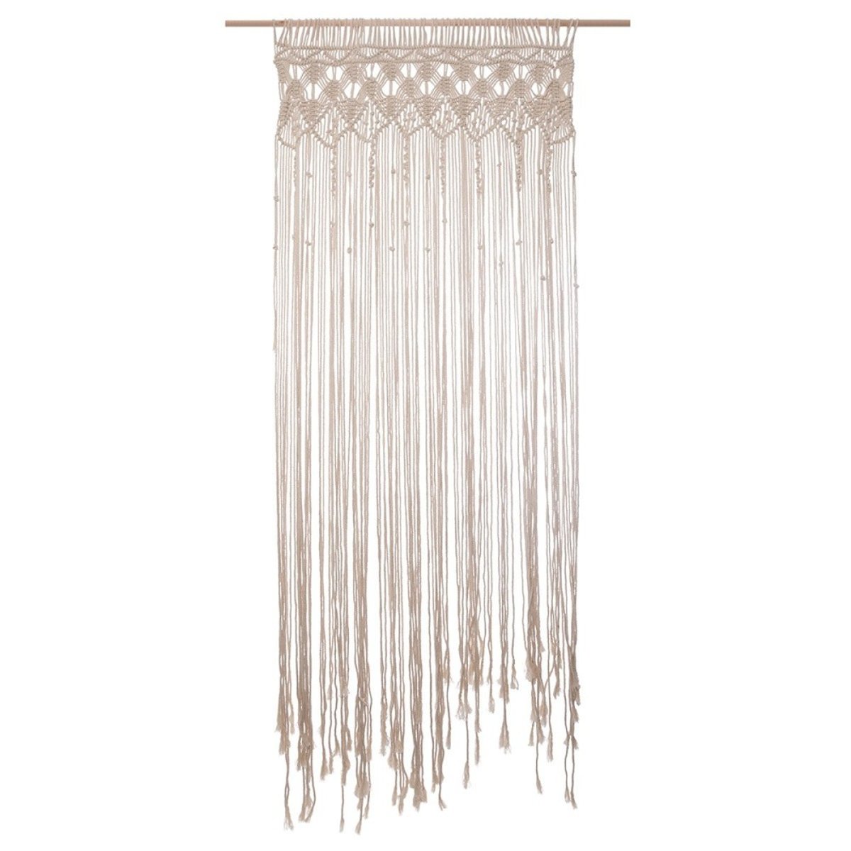 Rideau fil en macramé Été 90x200 beige, ATMOSPHERA