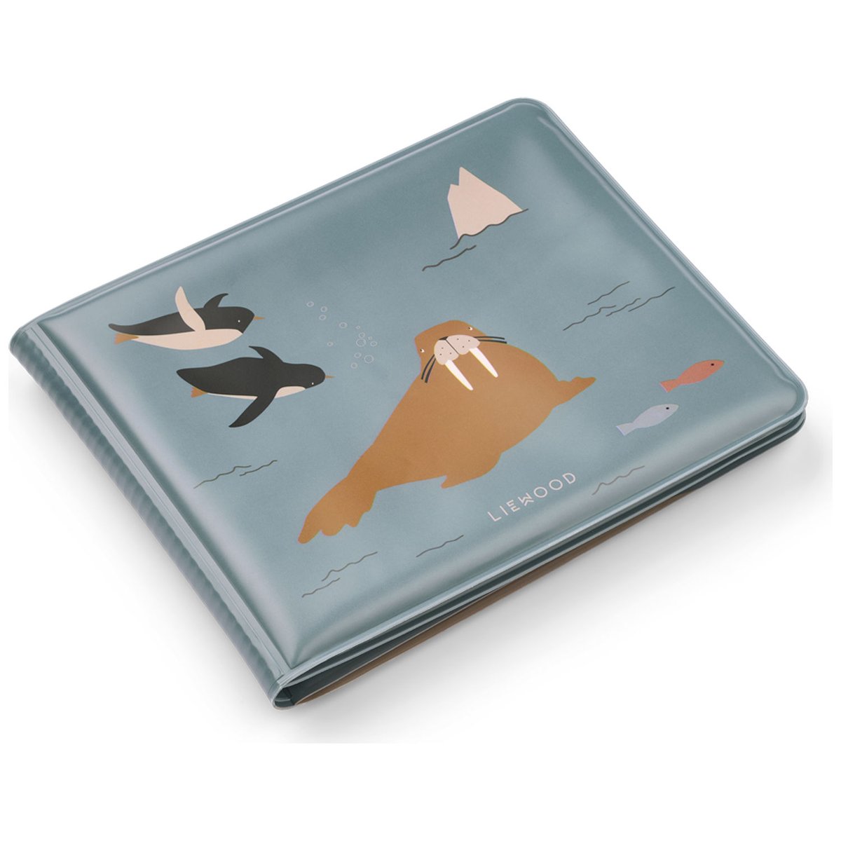Livre de bain magique Waylon bleu, blanc, orange, LIEWOOD